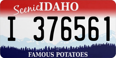 ID license plate I376561