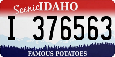 ID license plate I376563