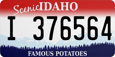 ID license plate I376564