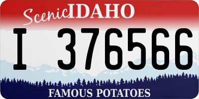 ID license plate I376566