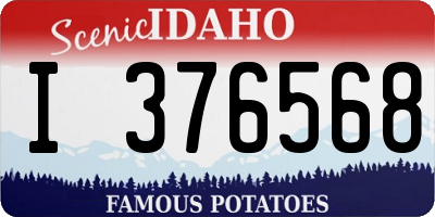 ID license plate I376568