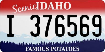 ID license plate I376569