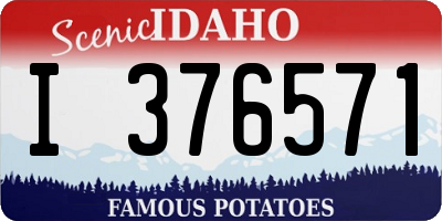ID license plate I376571