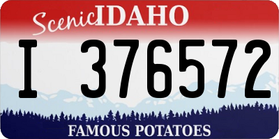 ID license plate I376572