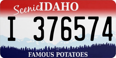 ID license plate I376574