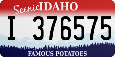 ID license plate I376575