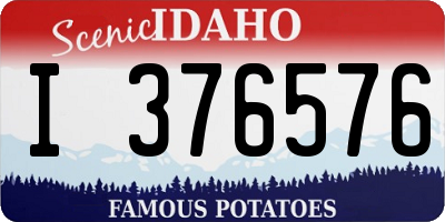 ID license plate I376576