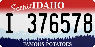 ID license plate I376578