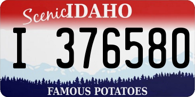 ID license plate I376580