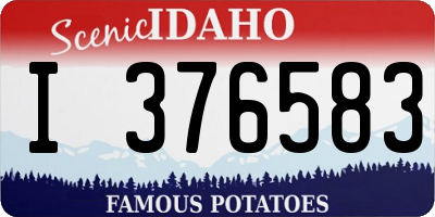 ID license plate I376583