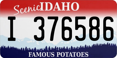 ID license plate I376586