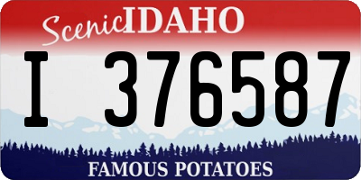 ID license plate I376587