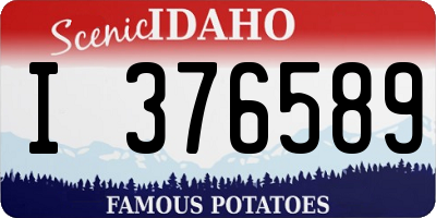 ID license plate I376589