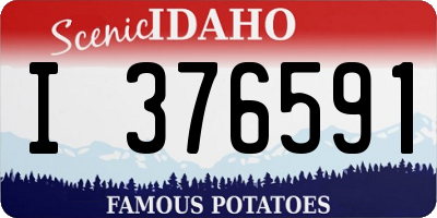 ID license plate I376591