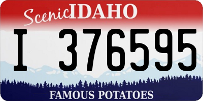 ID license plate I376595