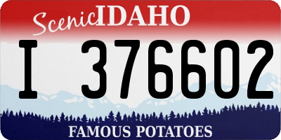 ID license plate I376602