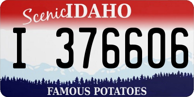 ID license plate I376606