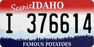 ID license plate I376614
