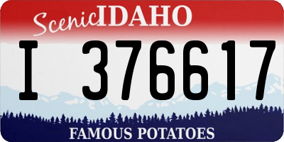 ID license plate I376617