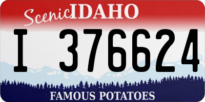 ID license plate I376624