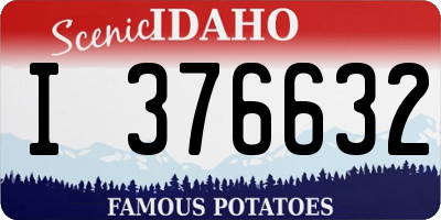 ID license plate I376632