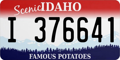 ID license plate I376641