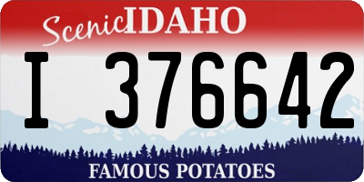 ID license plate I376642