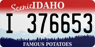 ID license plate I376653