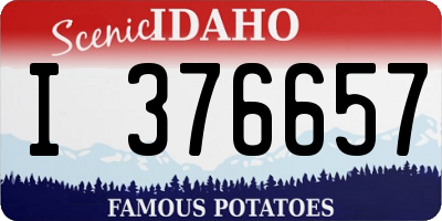 ID license plate I376657