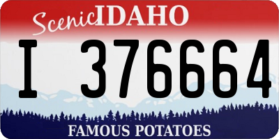 ID license plate I376664