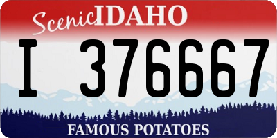ID license plate I376667