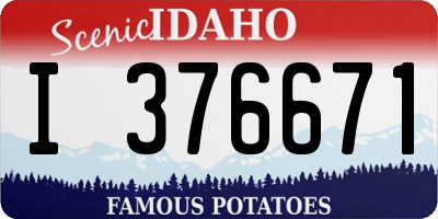 ID license plate I376671