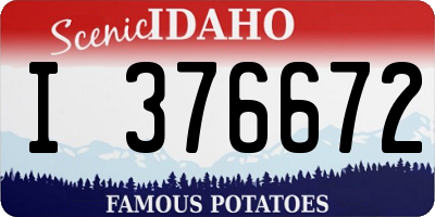 ID license plate I376672