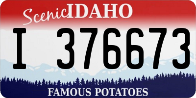ID license plate I376673