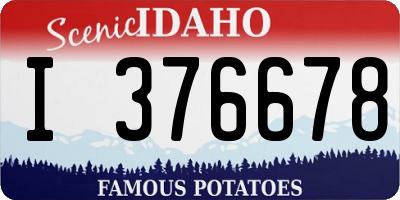 ID license plate I376678