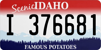 ID license plate I376681