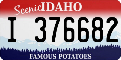 ID license plate I376682