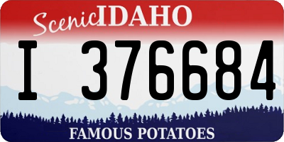 ID license plate I376684