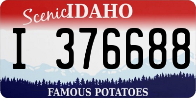 ID license plate I376688