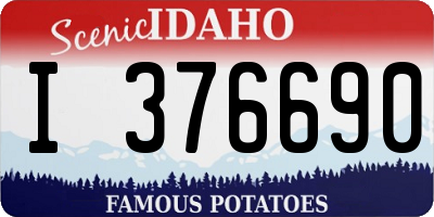 ID license plate I376690