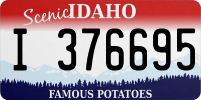 ID license plate I376695