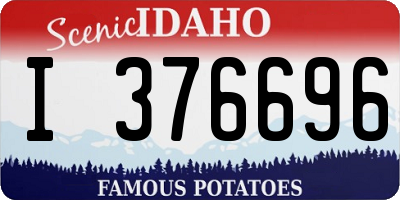 ID license plate I376696