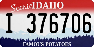 ID license plate I376706