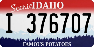 ID license plate I376707