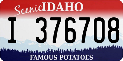 ID license plate I376708