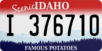 ID license plate I376710