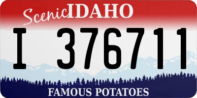 ID license plate I376711