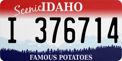 ID license plate I376714