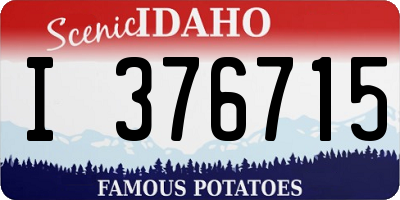 ID license plate I376715