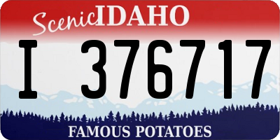 ID license plate I376717